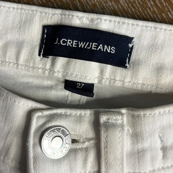 J. CREW JEAN 9” High-Rise Toothpick White Denim Jean 27 - Picture 4 of 9